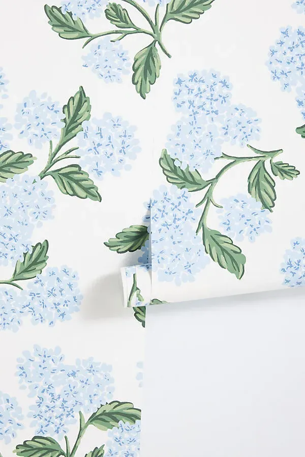 Rifle Paper Co. Hydrangea Floral Wallpaper - White product