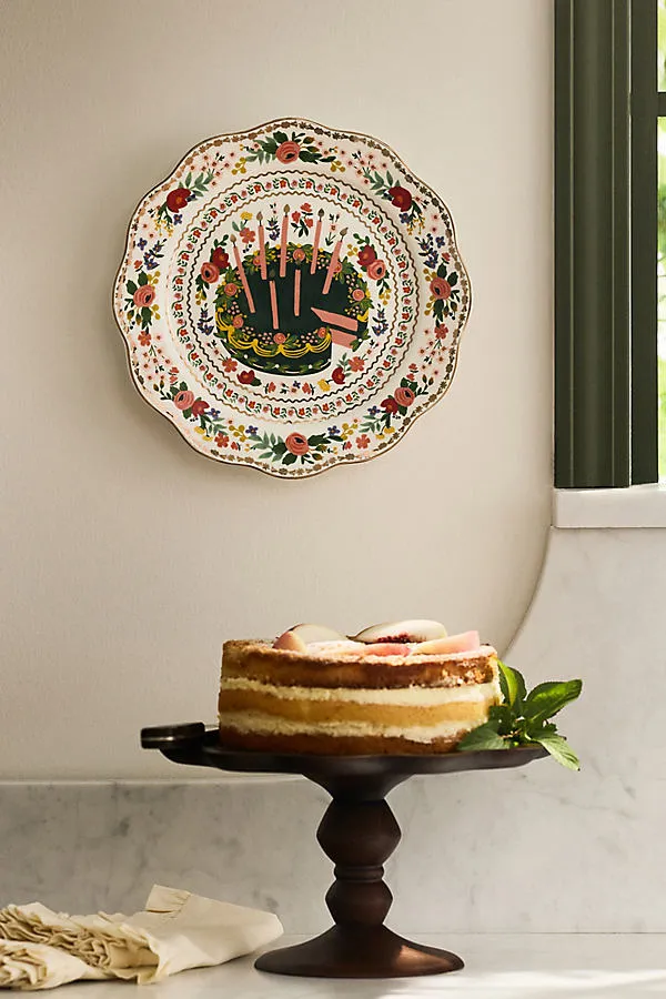 Rifle Paper Co. Stoneware Celebration Plate - Gold by Anthropologie