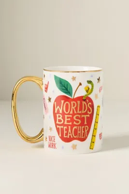 Rifle Paper Co. Teacher Mug - Gold Accent product