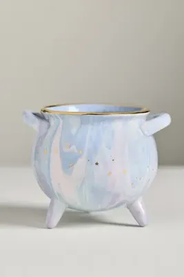 Ceramic Cauldron Decorative Object - Blue by Anthropologie, alternate view