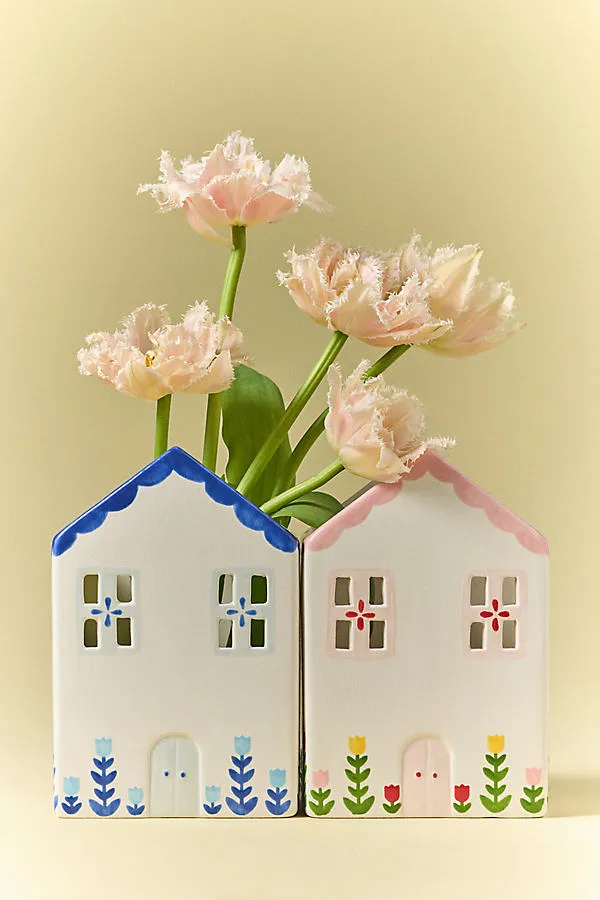 Ceramic Tulip House Vase - Blue product