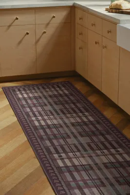 Adrienne Plaid Tufted Rug - Red, Polyester by Anthropologie, alternate view