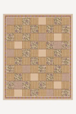 Adrienne Washable Plaid Tufted Rug - Yellow, Polyester by Anthropologie, image 2