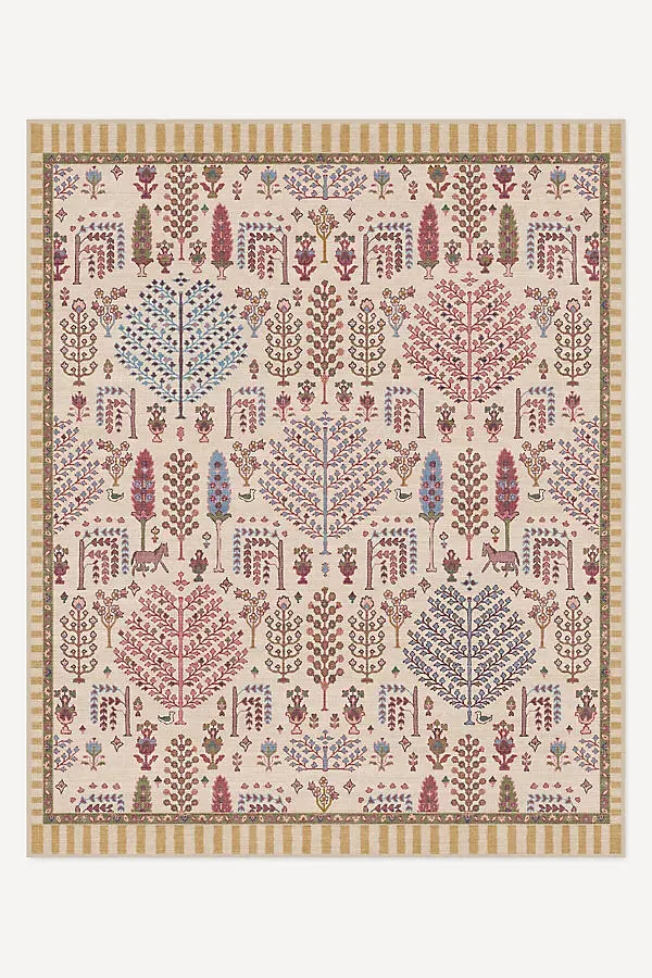 Dorian Scenic Tufted Rug - Beige, Polyester by Anthropologie