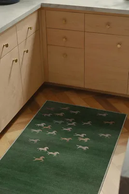 Felix Tufted Horses Rug 8x10 - Green, Polyester by Anthropologie, image 2