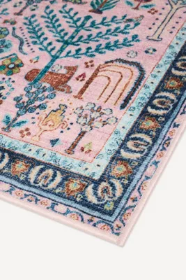 Julietta 2x3 Scenic Floral Area Rug - Pink, Polyester product