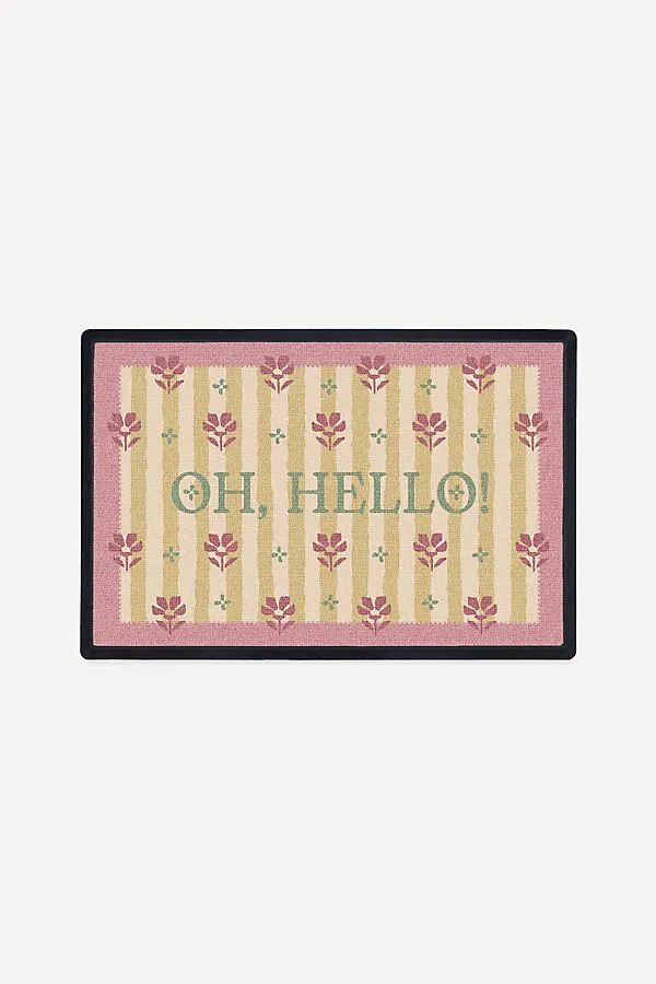 Vida Rose Doormat - Pink, Polyester by Anthropologie
