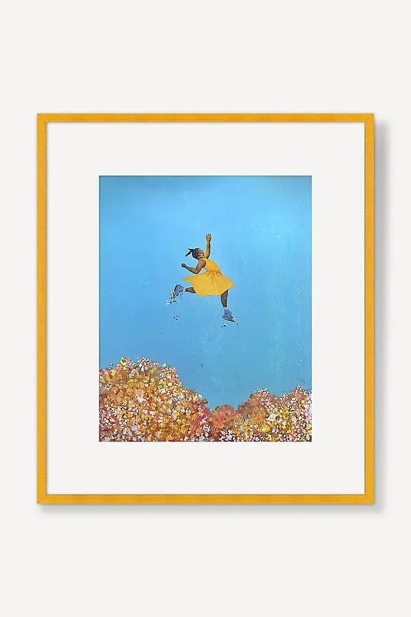 I Am The One Who Leaps by Sahara Clemons Wall Art - Blue product