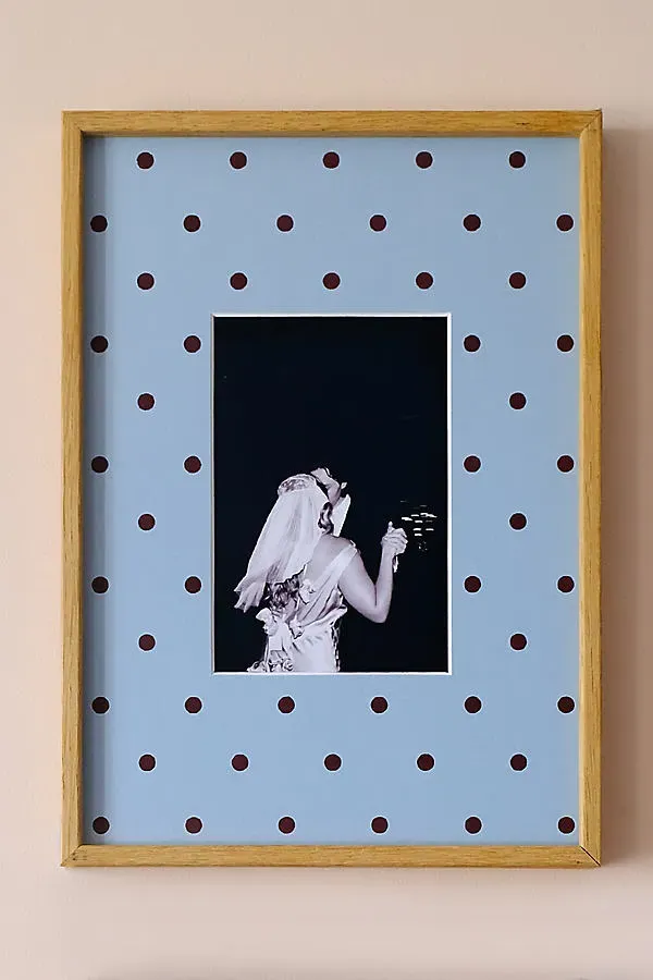 Polka Dot Photo Mount - Blue, Paper product