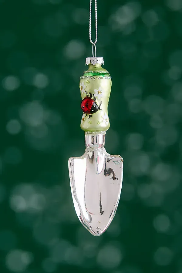 Garden Trowel Shaped Christmas Bauble - Silver by Anthropologie