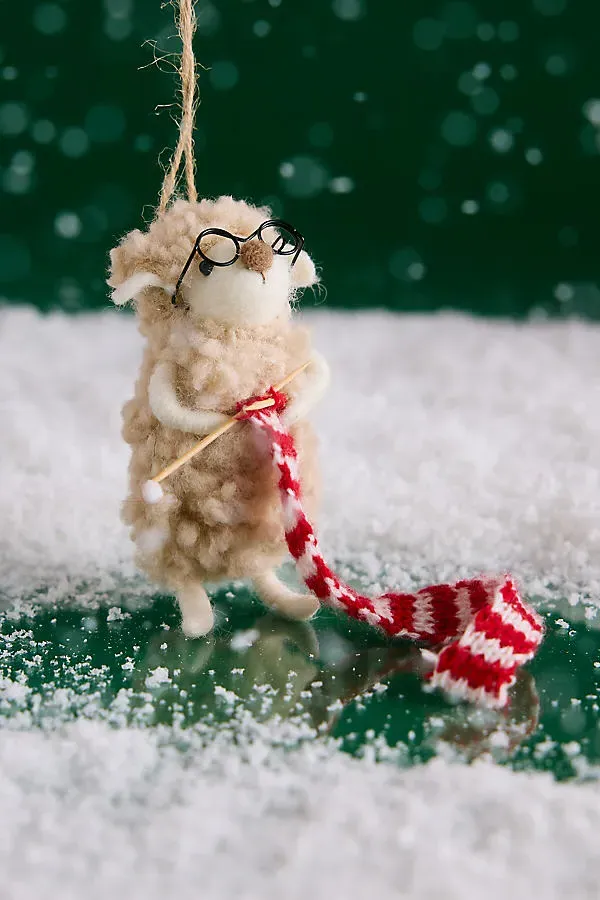 Knitting Sheep Felt Decoration by Anthropologie