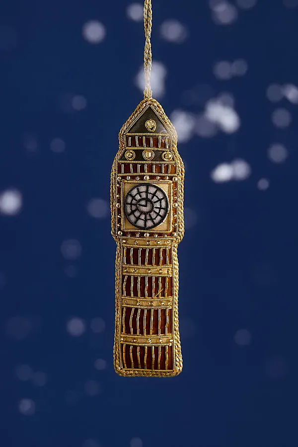 London Tourism Tree Ornaments - Gold by Anthropologie