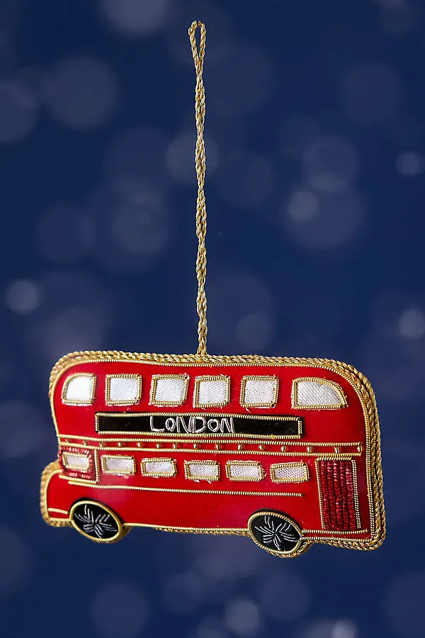London Tourism Tree Ornaments - Red by Anthropologie
