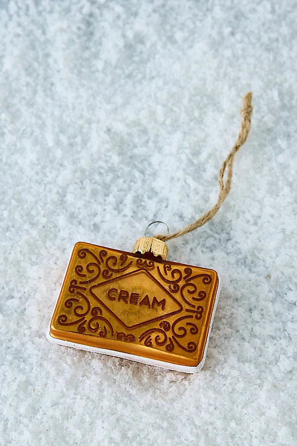 Sass & Belle Biscuit Glass Bauble - Cream by Anthropologie