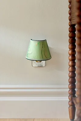 Marbled Paper Shade Night Light - Green by Anthropologie, alternate view