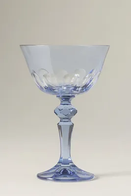 Rialto Glass Coupes Set of 2 - Blue by Anthropologie, alternate view