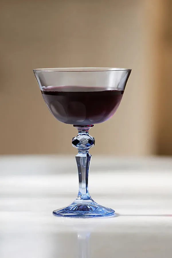 Rialto Glass Coupes Set of 2 - Blue by Anthropologie