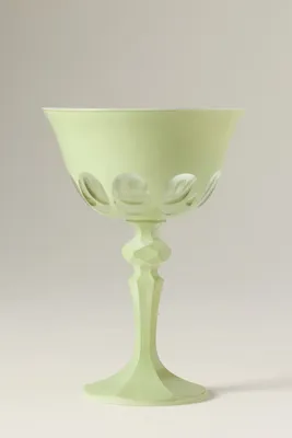Rialto Glass Coupes Set of 2 - Green by Anthropologie, alternate view