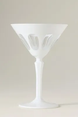 Rialto Martini Glasses Set of 2 - White by Anthropologie, alternate view