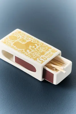 Zodiac Ceramic Matchbox by Anthropologie, alternate view