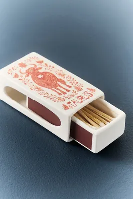 Zodiac Ceramic Matchbox by Anthropologie, image 2