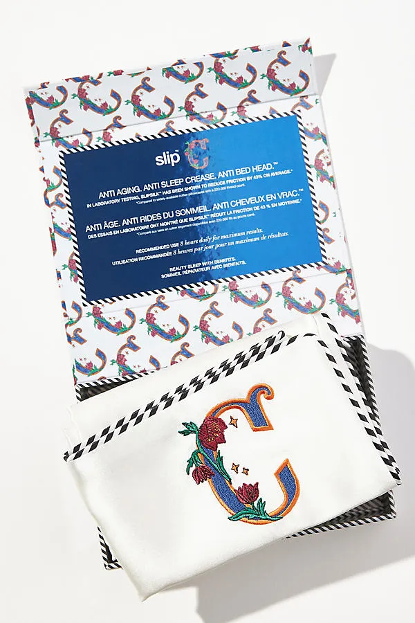 Silk Initial Collection Queen Pillowcase - Ivory product