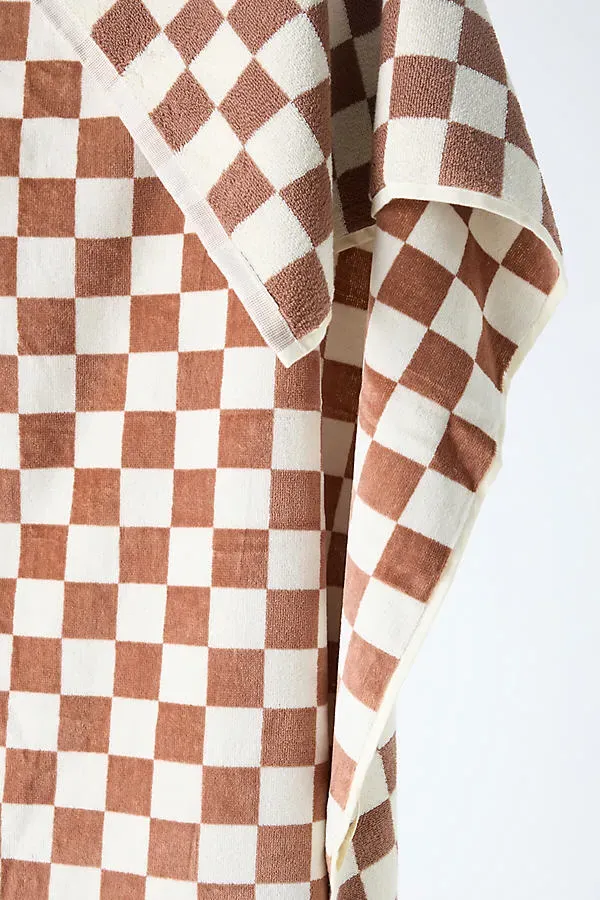Cotton Woven Checkered Beach Towel - Beige product