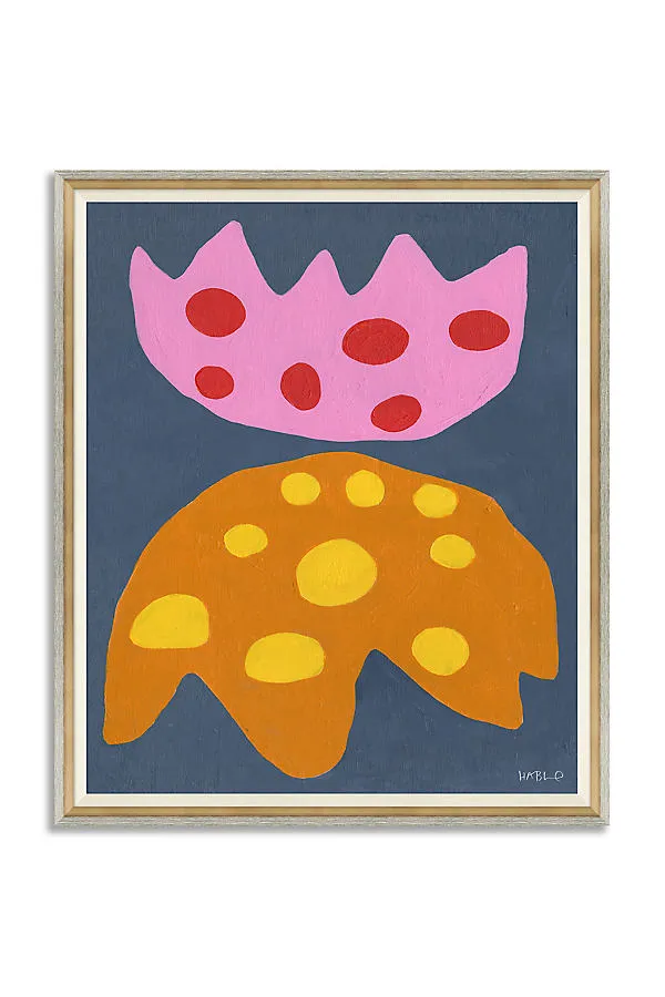 Susan Hable Colorful Florals Wall Art - Blue, Paper by Anthropologie