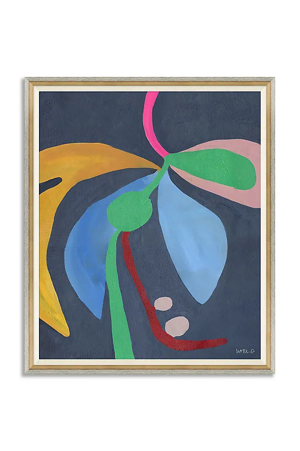 Susan Hable Colorful Florals Wall Art - Blue, Paper by Anthropologie