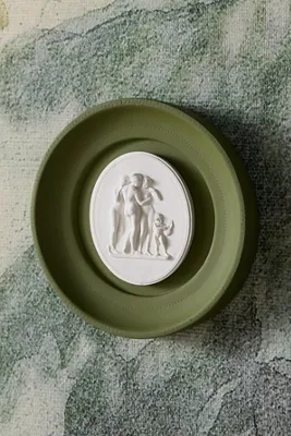 Framed Intaglio Gallery Wall Charm - Green, Plaster product