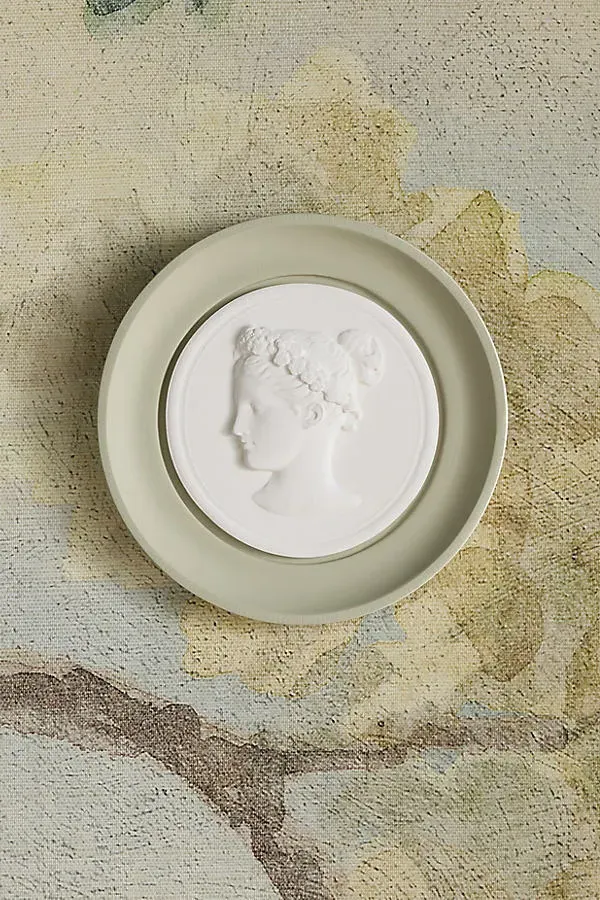 Intaglio Framed Gallery Wall Charm - Sage, Plaster by Anthropologie