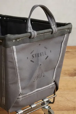 Medium Mobile Canvas Bin - Grey, Cotton product