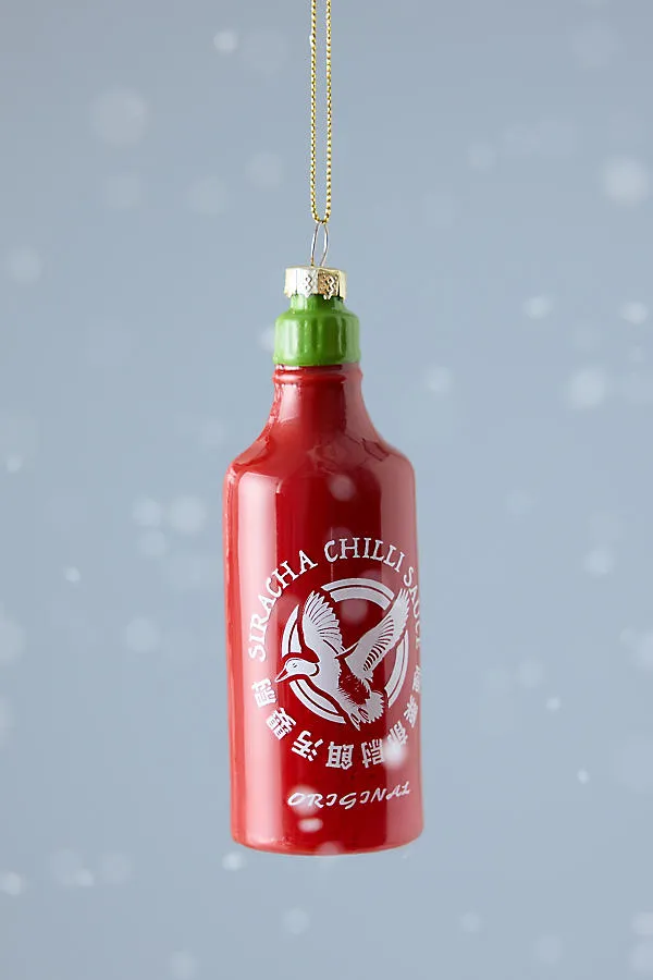 Siracha Bottle Glass Decoration by Anthropologie