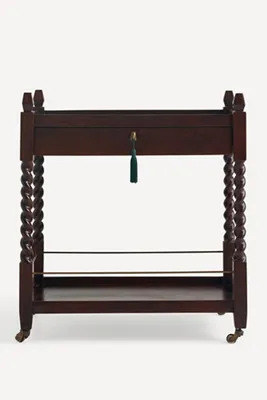 Suleika Jaouad & Jon Batiste Bar Cart - Brown, Tropical Hardwood alternate view
