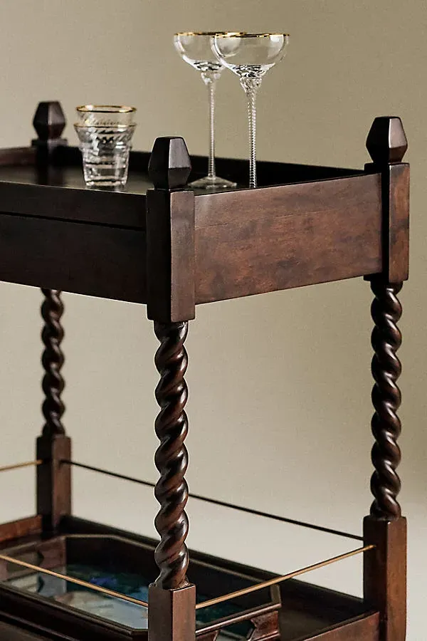 Suleika Jaouad & Jon Batiste Bar Cart - Brown, Tropical Hardwood product