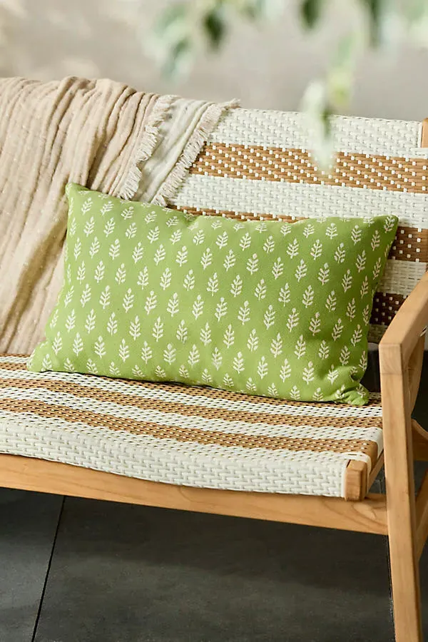 Sunbrella Green Ditsy Outdoor Lumbar Pillow - Acrylic product