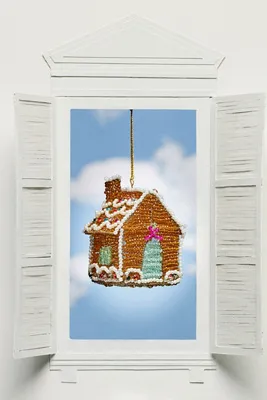 Beaded Ornament Set - Beige by Anthropologie, alternate view