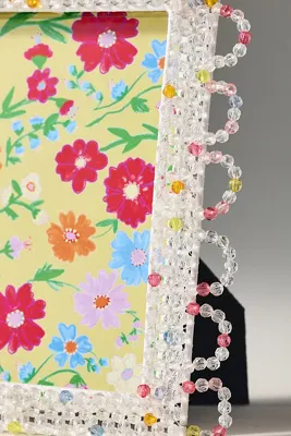 Beaded Picture Frame - Clear, Plastic by Anthropologie, image 2