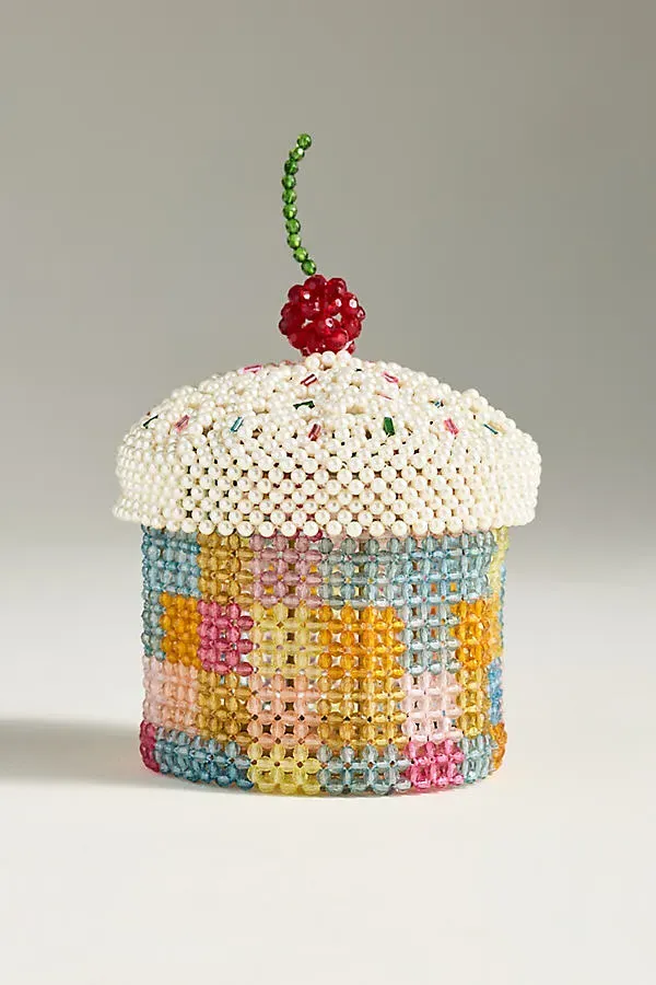 Beaded Sweet Treat Trinket - Pink, Plastic by Anthropologie
