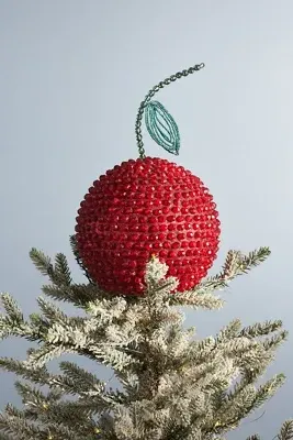 Susan Alexandra Icon Tree Topper Decorative Object - Red, Plastic by Anthropologie, alternate view