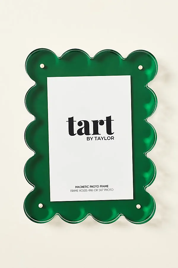 Tart by Taylor Acrylic Scalloped Picture Frame - Green by Anthropologie