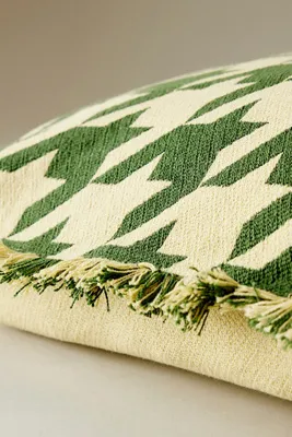 TBCo Houndstooth Cushion - Green, Cotton product