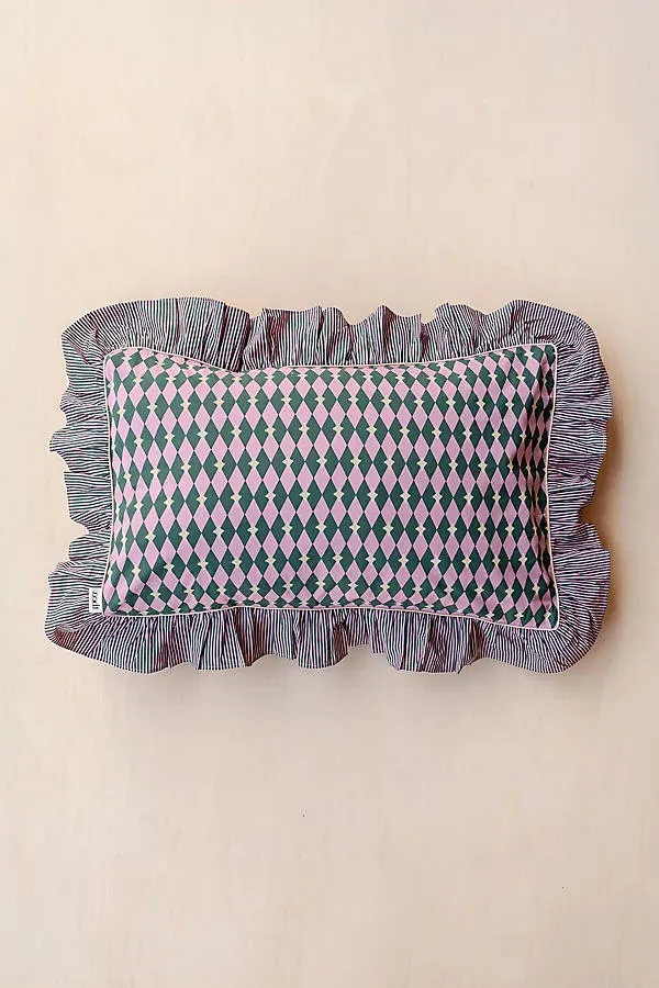 Cotton Ruffle Pillowcase Set of 2 - Pink, Cotton Poplin product