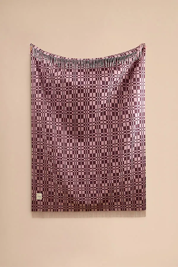 Lambswool Jacquard Throw Blanket by Anthropologie