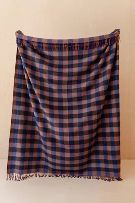 Recycled Throw Blanket - Blue, Wool product