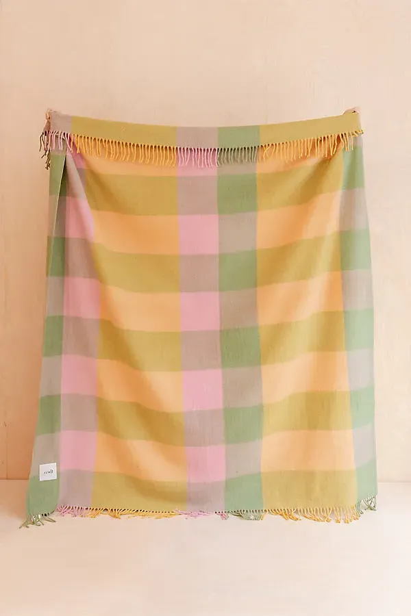 Recycled Wool Throw Blanket - Green product