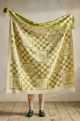 Sea Lambswool Throw - Green product