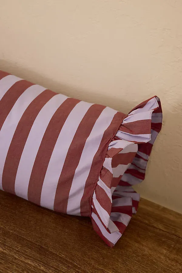 Stripe Bolster Cushion - Purple, Cotton product