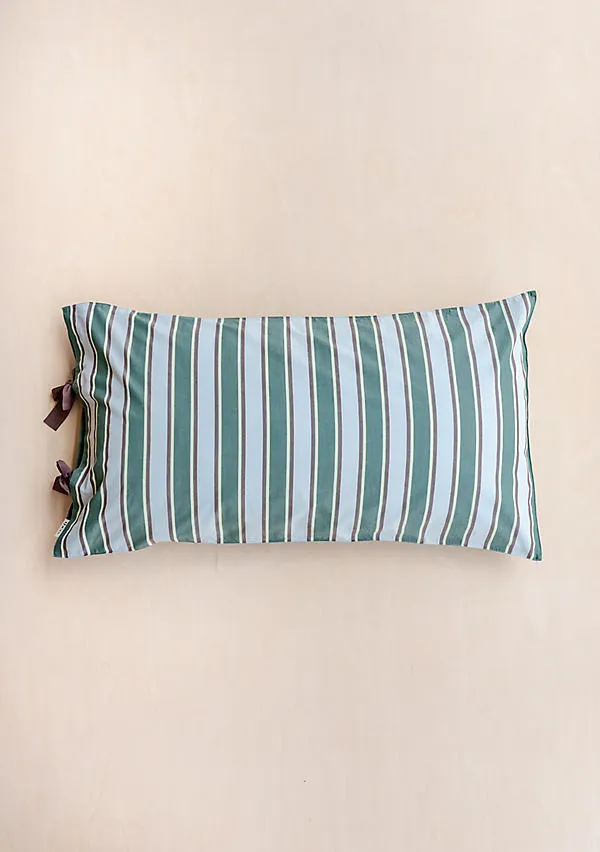 Stripe Cotton Pillowcase - Blue, Cotton Poplin product