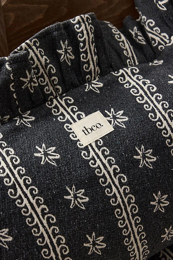 Swirl Cotton Cushion Cover - Blue alternate view